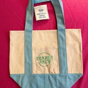 Blue and Cream Limited Edition Trader Joe’s Canvas Tote Bag